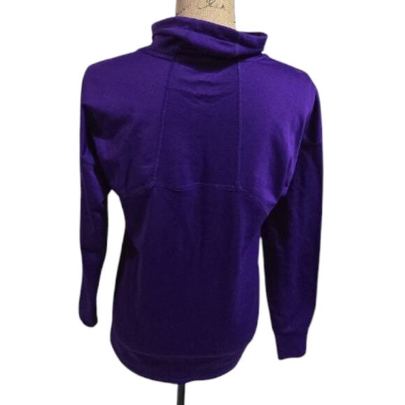 Nike Mock Turtleneck Purple Long Sleeve Dri Fit Active Jacket Top Size Small - Picture 2 of 5